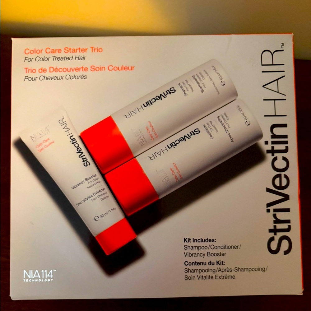 New StriVectin Hair Kit shampoo, conditioner & vibrancy booster